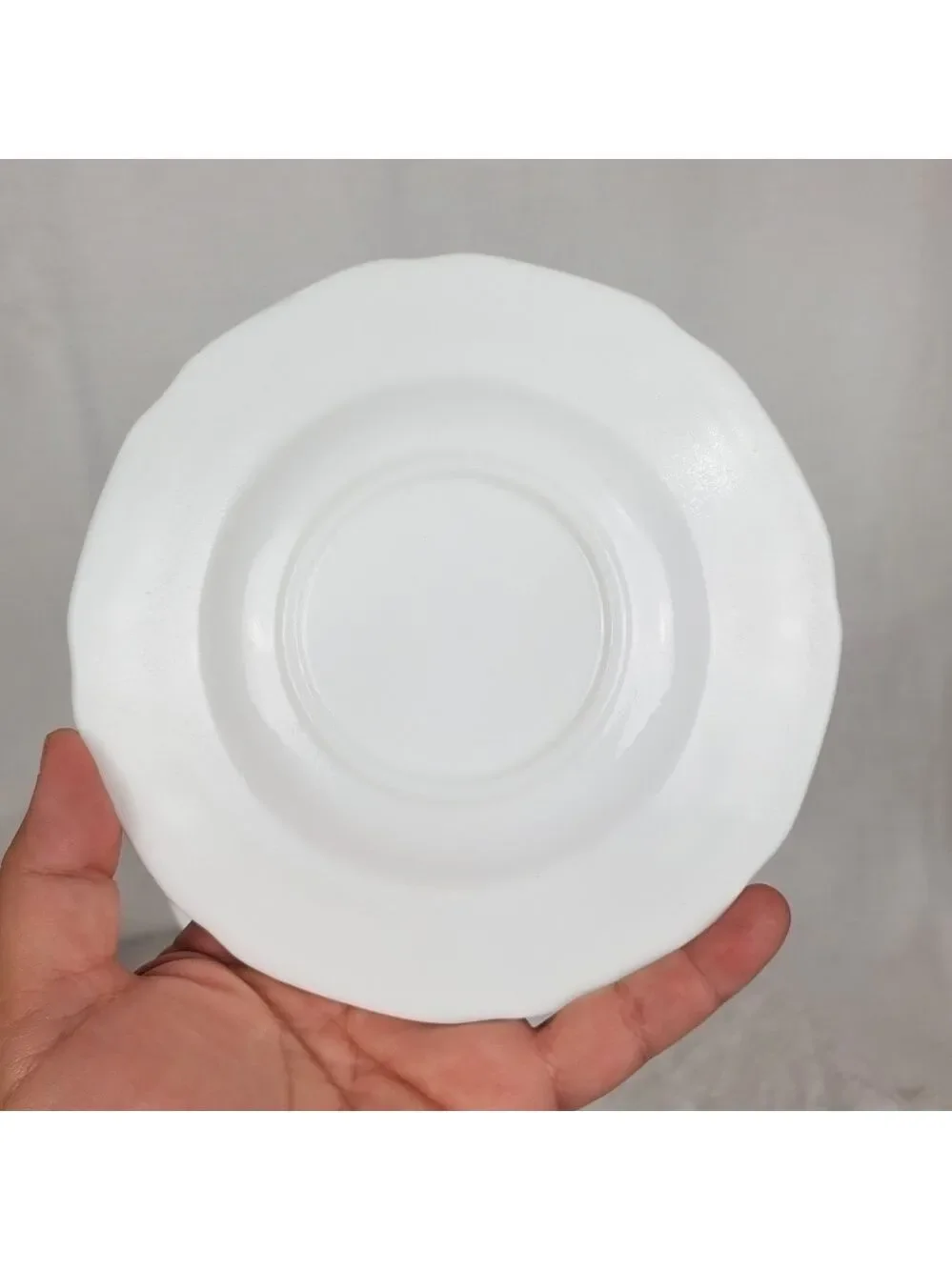 VTG Indiana Colony co Milk glass Harvest grape footed creamer / saucer